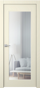 Дв.полотно Пвдощ "Белла 1" Эмаль Шампань 2,0-0,8 Прозрачное Волна Каленое Распашная