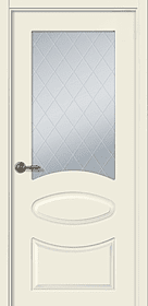 Дв.полотно Пвдощ "Элина" Эмаль Жемчуг 2,0-0,9 Мателюкс Белый Витраж Рис39 Распашная