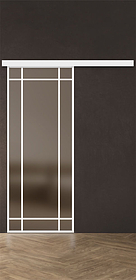 Дв.полотно Пвдгщ "Спейс Ап 8" White 2,0-0,8 Мателюкс Бронза Каленый Комп 2 С Фурн №35 White Распашная