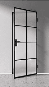 Дв.полотно Пвдоф "Спейс Апр 5" Black 2,0-0,7 Мателюкс Белый Каленый Распашная