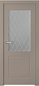 Дв.полотно Пвдощ "Кремона 2" Эмаль Мокко 2,0-0,6 Мателюкс Белый Витраж Рис39 Распашная