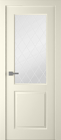 Дв.полотно Пвдощ "Alta" Эмаль Шампань 2,0-0,9 Smartcore Мателюкс Белый Витраж Рис39 Распашная