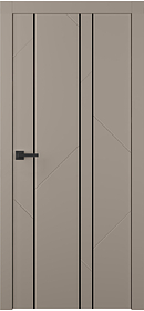 Дв.полотно Пвдгщ "Флекс 1" Эмаль Мокко 2,0-0,7 Smartcore С Молдингом Чёрный Распашная