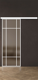 Дв.полотно Пвдгщ "Спейс Ап 7" White 2,0-0,8 Мателюкс Бронза Каленый Комп 2 С Фурн №35 White Распашная