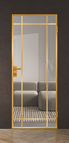 Дв.полотно Пвдгщ "Спейс Апр 8" Gold 2,0-0,9 Прозрачное Каленое Распашная