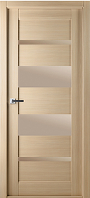 Дверное Полотно Пвдчф "Мирелла" Эшвуд 2,0-0,9 Со Стеклом Мателюкс Бронза Распашная