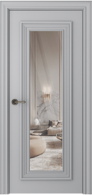 Дв.полотно Пвдгщ "Палаццо 1" Эмаль Пепельный 2,0-0,7 Smartcore С Зеркалом Распашная