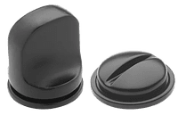 LUX-WC-RM NERO, завертка сантехническая, круглая невидимая, цвет - черный фото