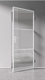 Дв.полотно Пвдоф "Спейс Апр 2" White 2,0-0,8 Прозрачное Каленое Распашная