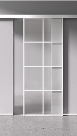 Дв.полотно Пвдоф "Спейс Ап 5" White 2,0-0,9 Мателюкс Белый Каленый Комп 2 С Фурн №35 White Распашная