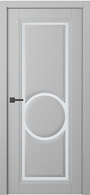 Дв.полотно Пвдчф "Аурум 3R" Эмаль Пепельный 2,0-0,9 Мателюкс Белый Каленый Распашная