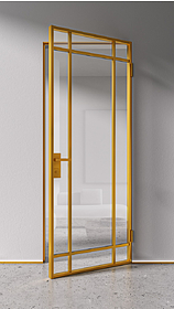 Дв.полотно Пвдгщ "Спейс Апр 8" Gold 2,0-0,9 Прозрачное Каленое Распашная