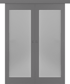 Дв.полотно Пвдощ "Кремона 1" Эмаль Графит 2,0-0,6 Мателюкс Белый Каленый Купе двойное