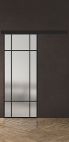 Дв.полотно Пвдгщ "Спейс Ап 7" Black 2,0-0,8 Мателюкс Белый Каленый Распашная