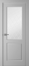 Дв.полотно Пвдощ "Alta" Эмаль Пепельный Нест (L=До 2,4) Smartcore Мателюкс Белый Витраж Рис39 Распашная