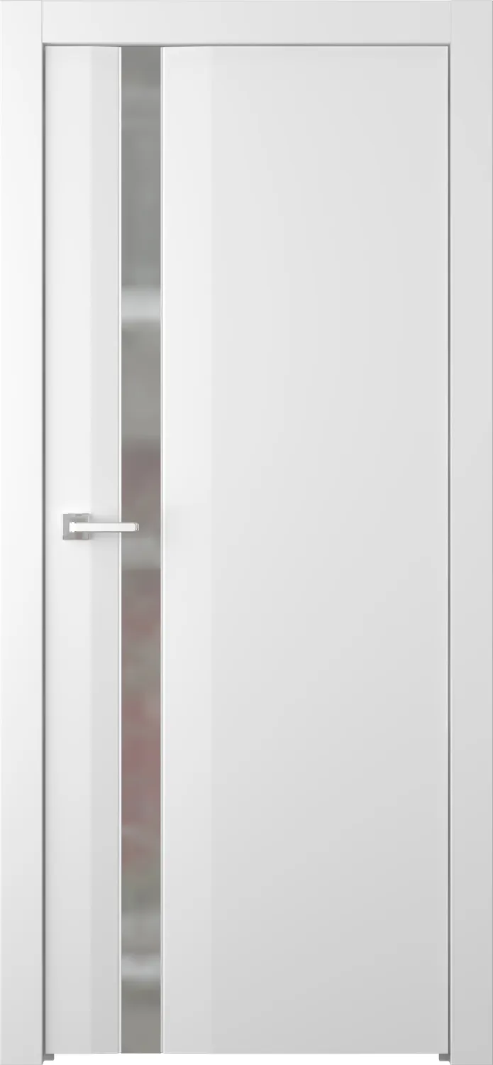 Дверное Полотно Пвдчщ "Слайд" Эмаль Белый 2,0-0,7 Smart Core С Зеркалом Графит Распашная