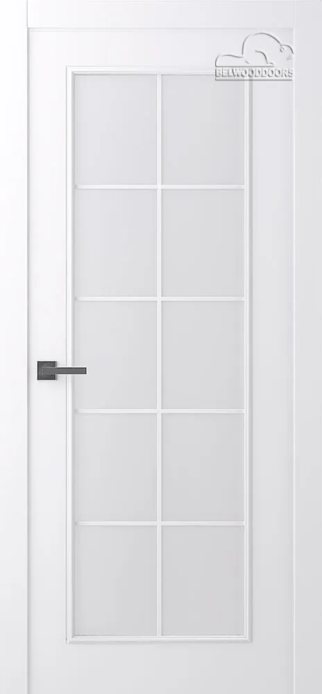 Дверное Полотно Пвдощ "Ламира 1" Эмаль Белый 2,0-0,6 Smart Core Со Стеклом Мателюкс Белый Распашная