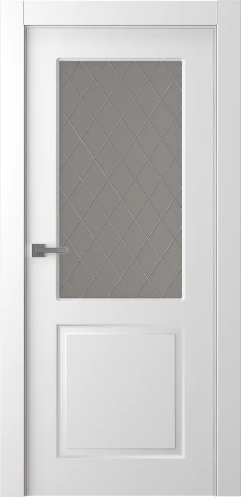 Дверное Полотно Пвдощ "Alta" Эмаль Белый 2,0-0,8 Smart Core Мателюкс Белый Витраж Рис 39 Распашная
